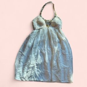 Arden B Cream Silk Blend Dress